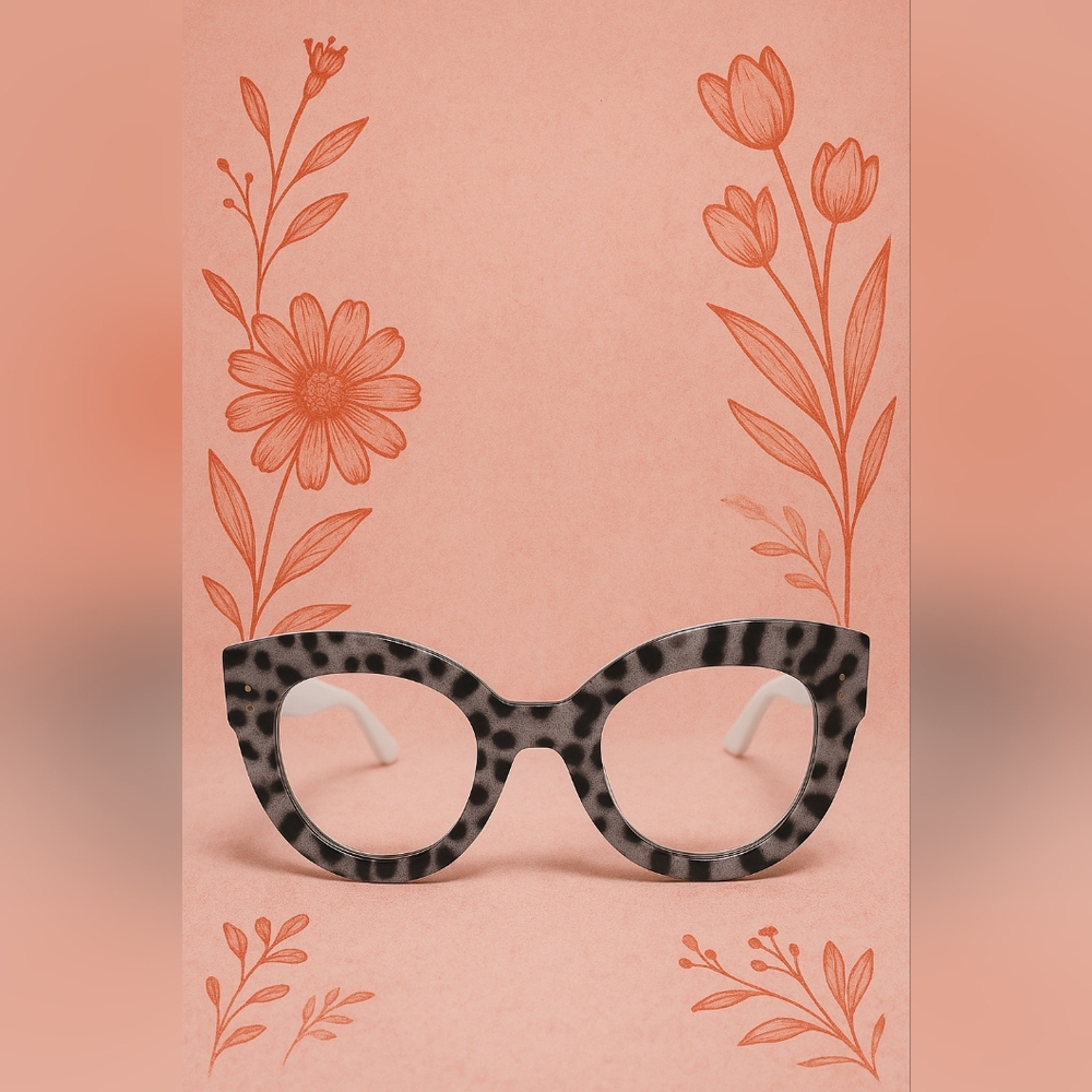 Leopard Print Cat-Eye Glasses